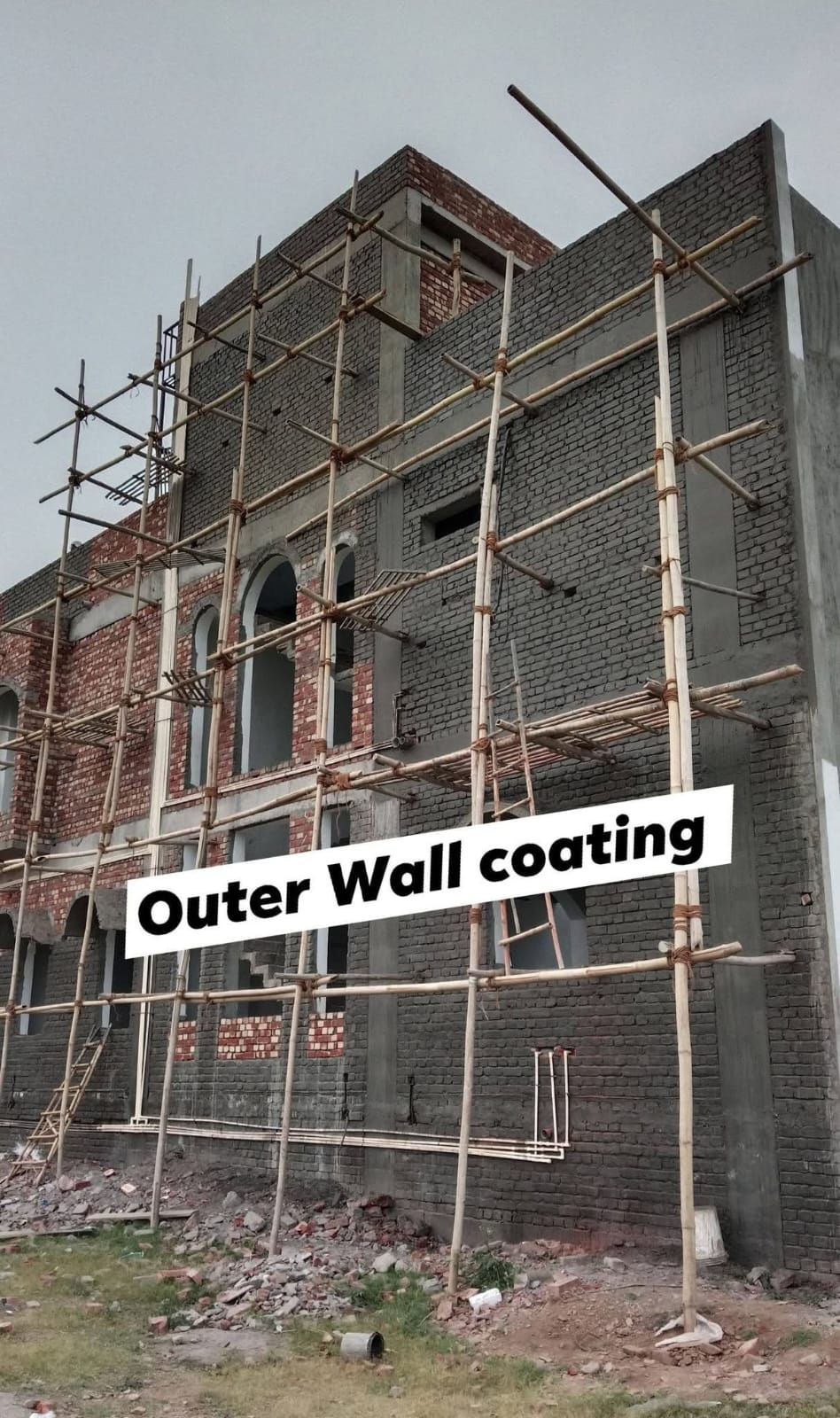 बाहरी दीवार कोटिंग बहुमंजिली इमारत — Outer Wall Waterproofing Coating Multi-Story Building Itarsi MP Roshan Thakur